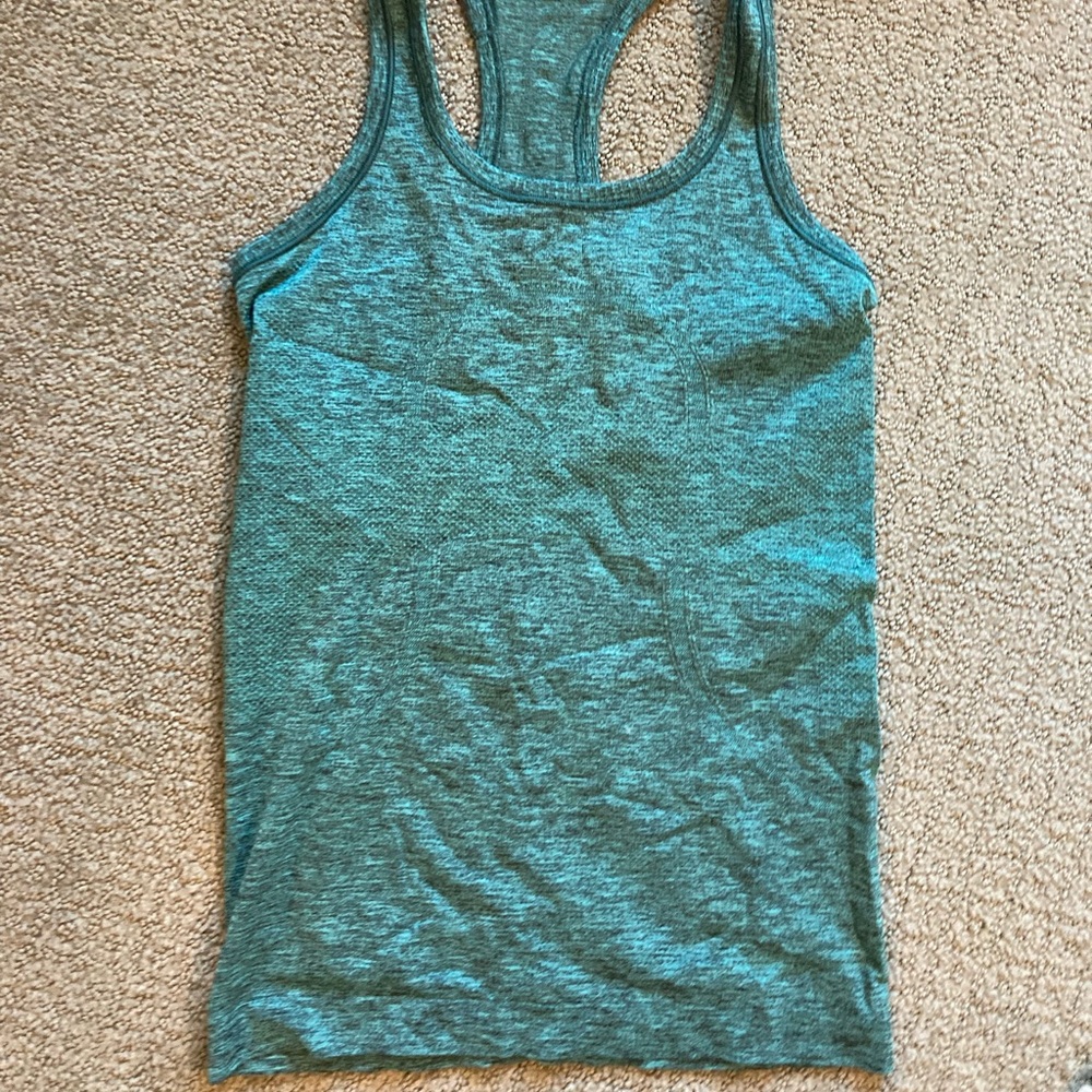 Green lulu tank top size 4